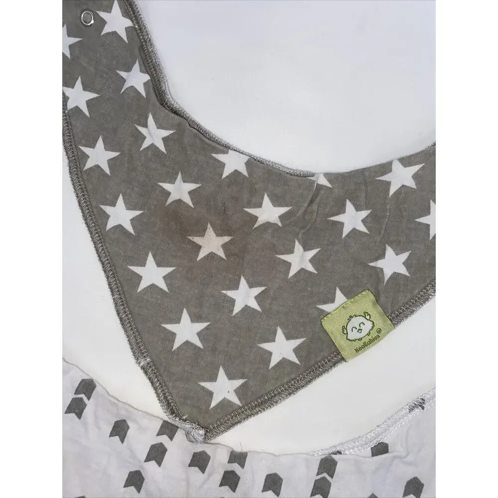 KeaBabies Organic Cotton Grayscape Baby Drool Bibs Count Of 2